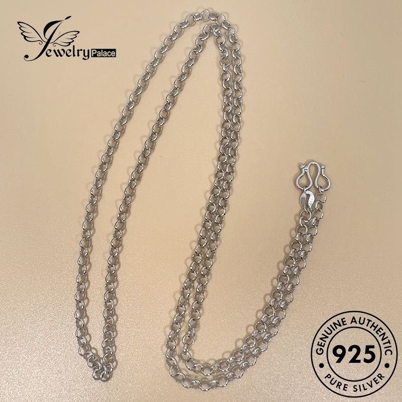 Perhiasantempat Pria925Kalung Asli Simple Perak N1001