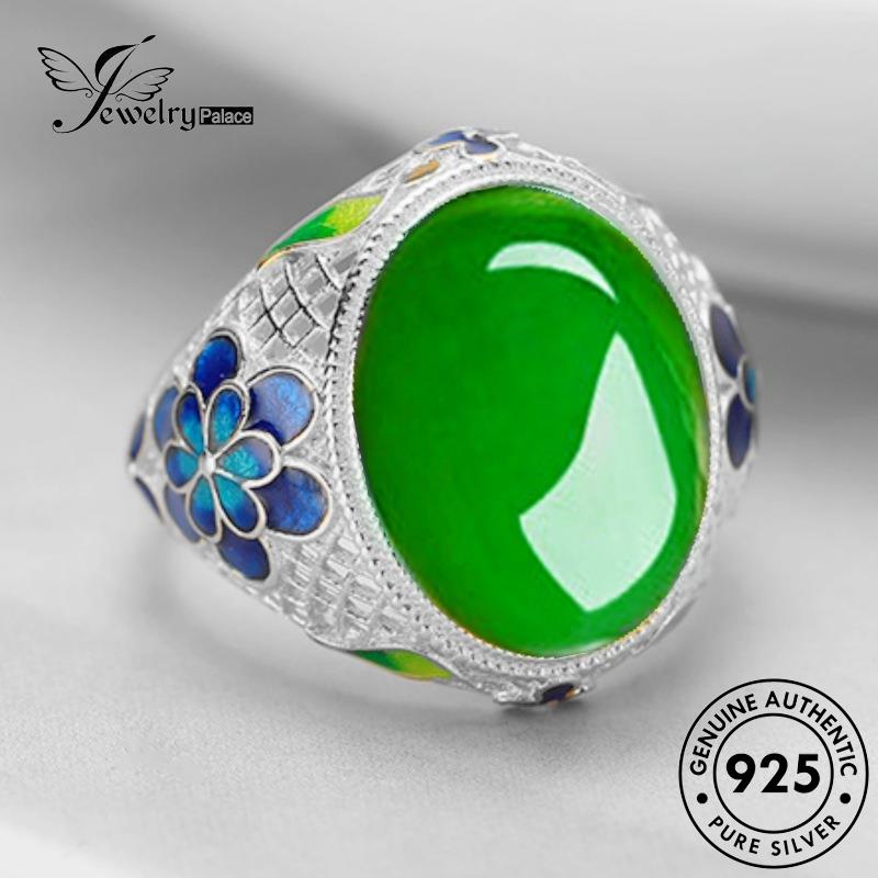 Jewelrypalace Giok925Cincin Emas Sidang Asli Silver Style Retro Wanita R145