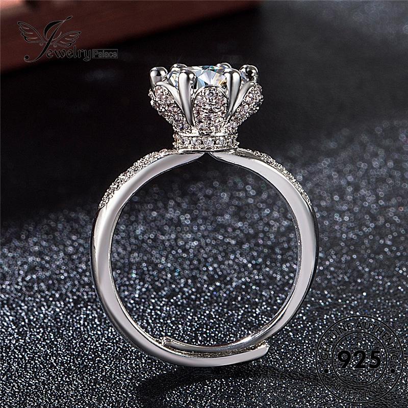 Jewelrypalace Flowers Cincin Moissanite Berlian925 Kreatif Wanita Perak Asli R316