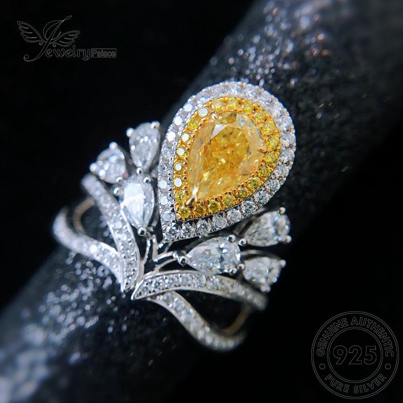 Jewelrypalace Drop Cincin Perak Mewah Asli Wanita925Bentuk Citrine R496