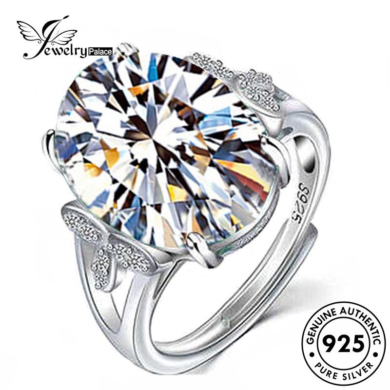 Jewelrypalace 925cincin Oval Perak Asli Wanita Berlian Temperamen Moissanite R476