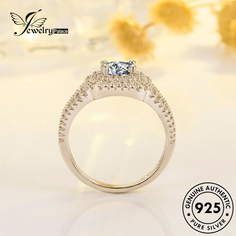 Jewelrypalace925 Perak Asli Berlian Kepribadian Wanita Rings Moissanite R791