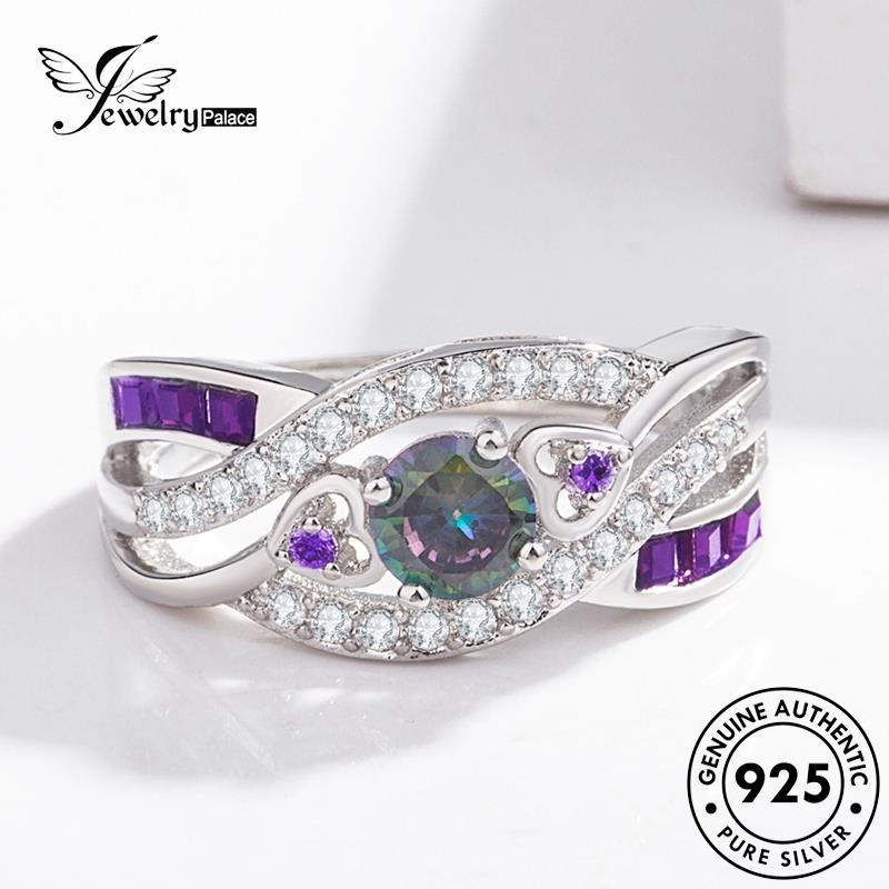 Jewelrypalace Cincin Perak Batu Akik Asli Kreativitas925 Wanita R1413