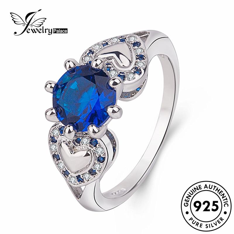 Jewelrypalace Cincin Perak Wanita Safir925 Kepribadian Cinta Asli R1440