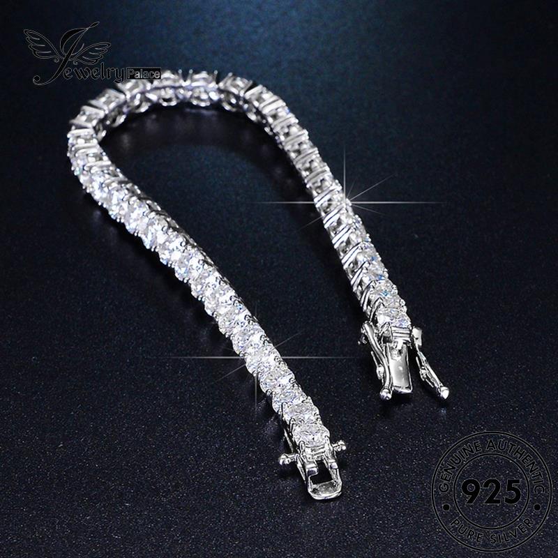 Jewelrypalace Moissanite Asli Full925 Berlian Diamond Perak Korea Gelang Wanita B2