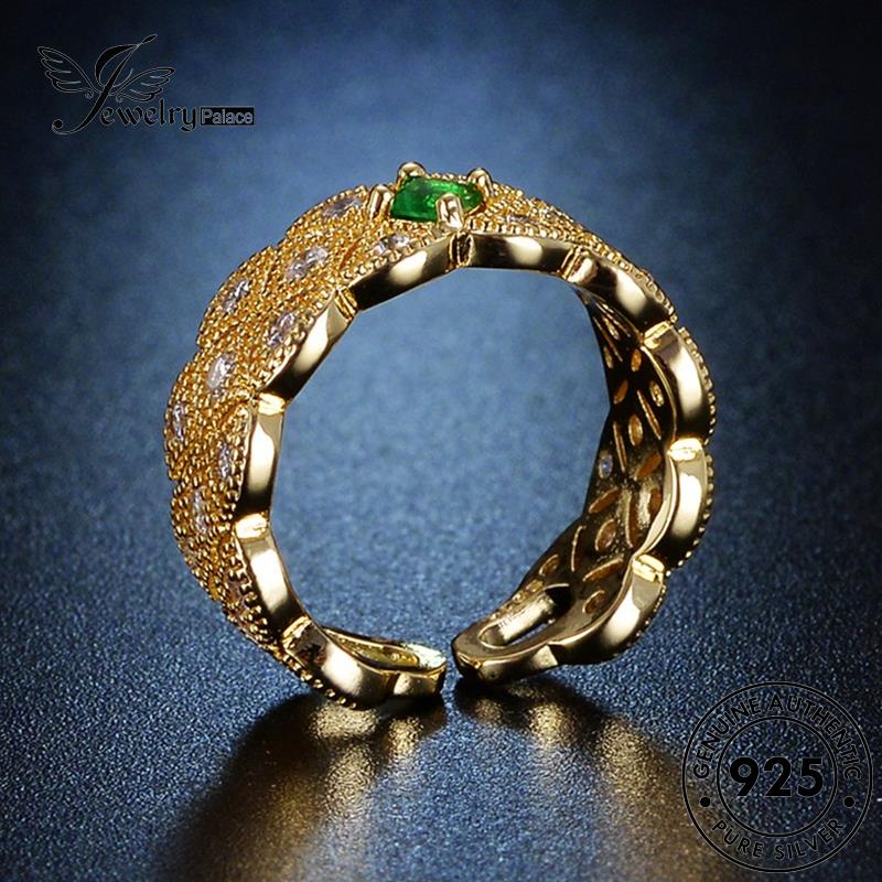 Jewelrypalace Cincin Perak Asli Fashion Wanita Emas Zamrud925 R31