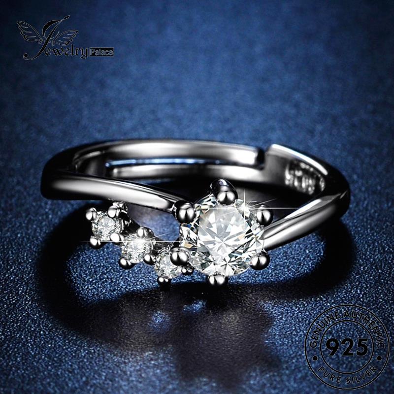 Jewelrypalace Perak Asli Enam Berlian Wanita Kreatif Cakar Rings925 Moissanite R159