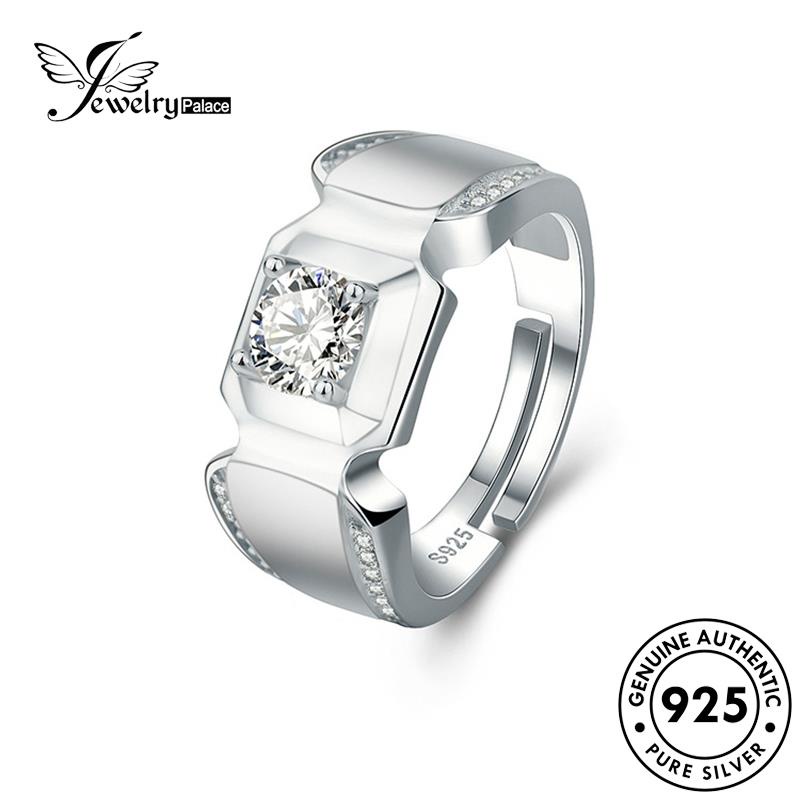 Jewelrypalace Moissanite Perak925 Asli Berlian Mendominasi Cincin Pria R395