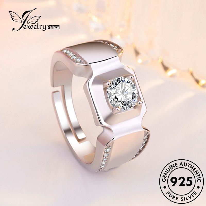 Jewelrypalace Moissanite Perak925 Asli Berlian Mendominasi Cincin Pria R395