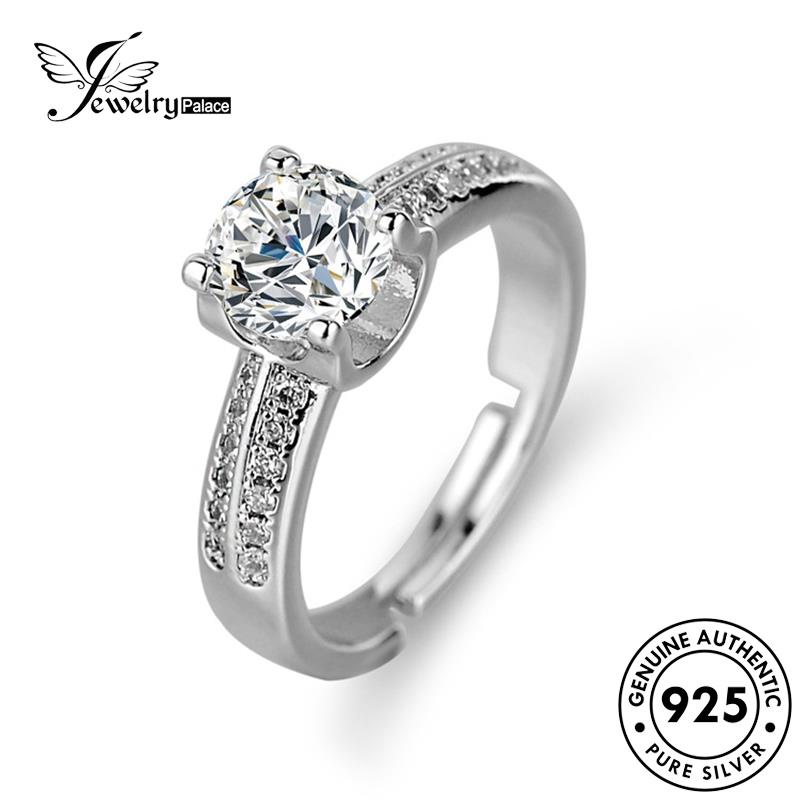 Jewelrypalace Rings Banteng925 Kepala Perak Asli Wanita Kepribadian Berlian Moissanite R404