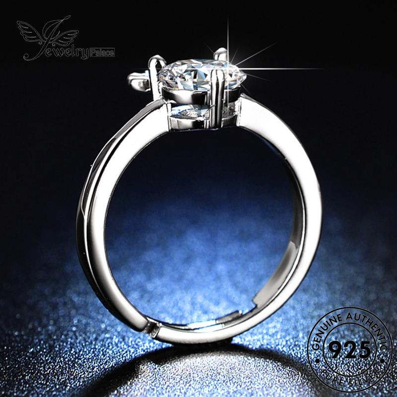 Jewelrypalace Kreatif Perak Asli Wanita Moose 925 Moissanite Cincin Berlian R409