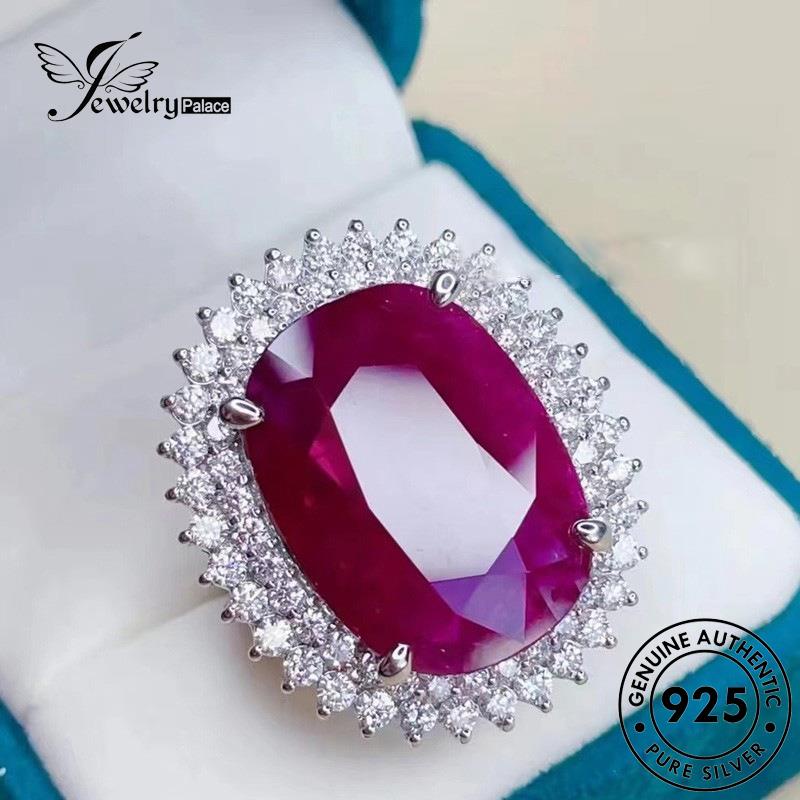 JEWELRYPALACE Kawin Pink Wanita 925 Perhiasan Original Extravagance Silver Murni Perak Nikah Diamond Crystal Sterling korea Cincin Silver Asli Aksesori R2580