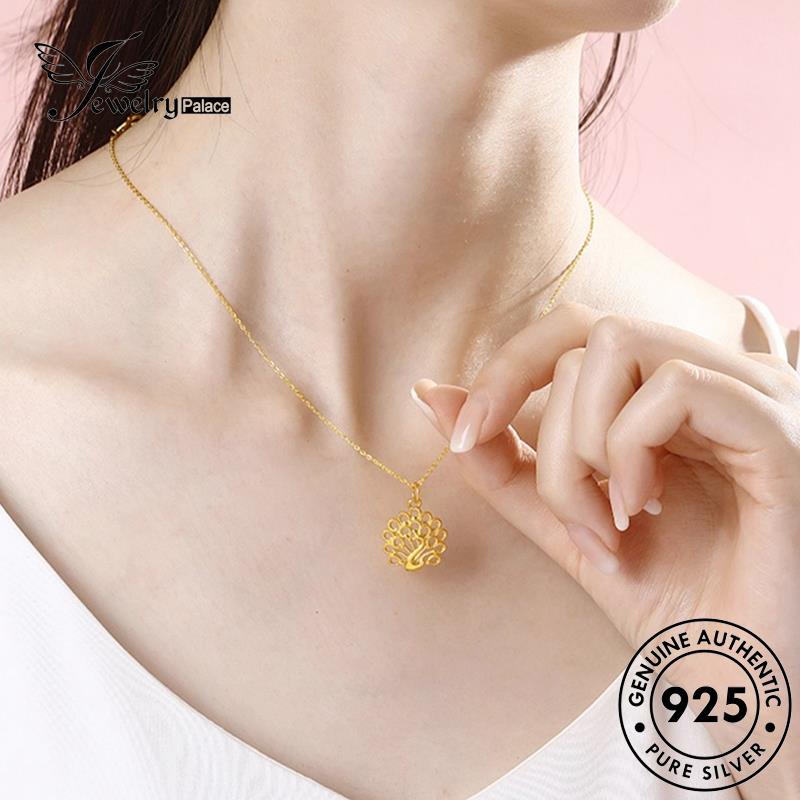 Jewelrypalace Kalung Merak Emas Asli Kekayaan925 Wanita Perak N1099