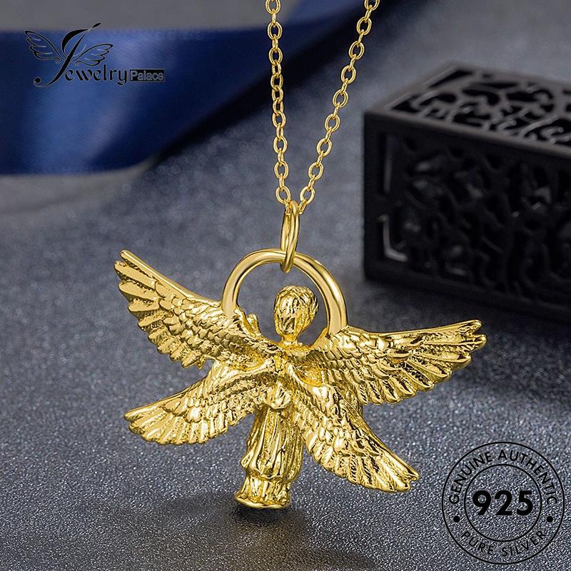 Jewelrypalace Angel Perak925 Wanita Emas Asli Kalung Retro N1107