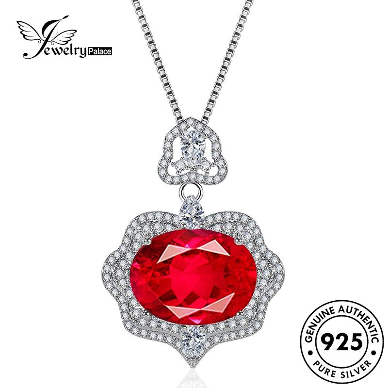 Jewelrypalace Perak Asli Menguntungkan Wanita Ruby Awan925 Kalung Fashion N1109