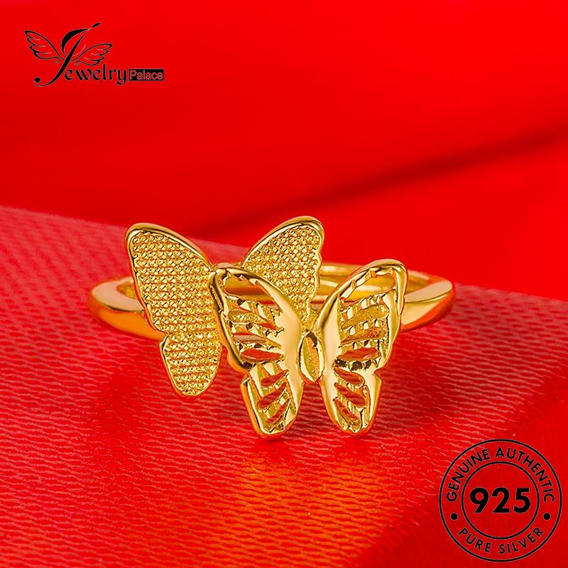 Tempat Perhiasan925 Wanita Asli Kupu Set Kalung Perak S73