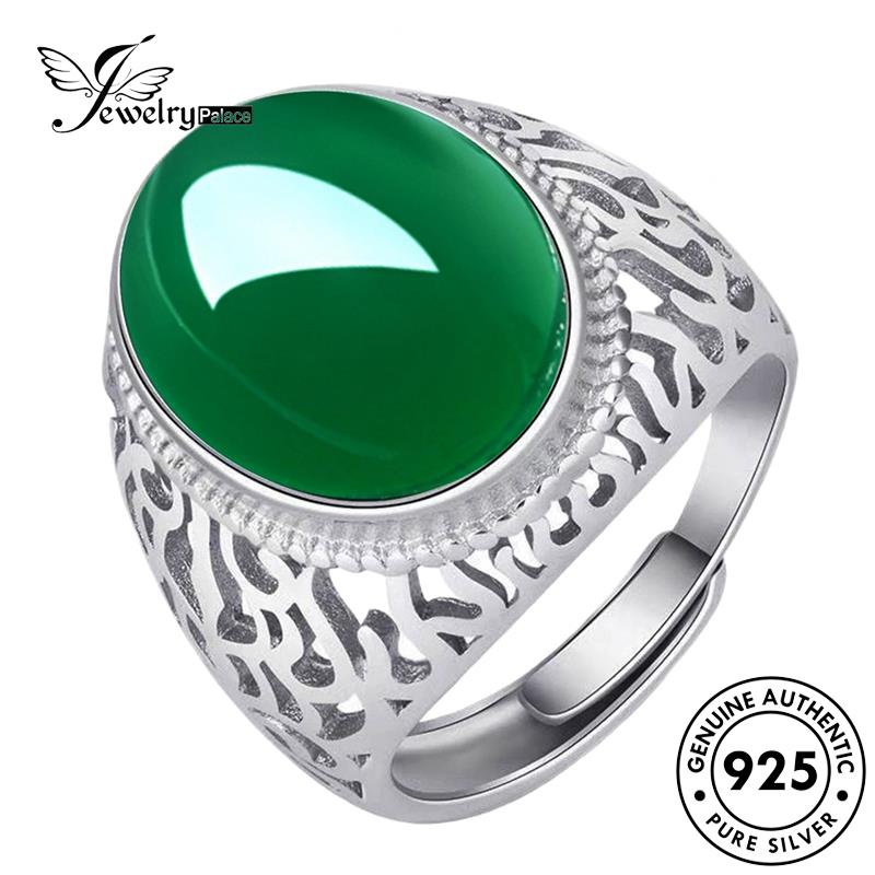 Perhiasantempat Mendominasi Wanita925 Cincin Perak Emerald Original R1712