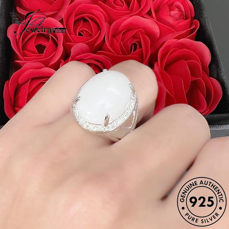 Jewelrypalace Cincin Perak Atmosphere Asli Giok Wanita925 R1799