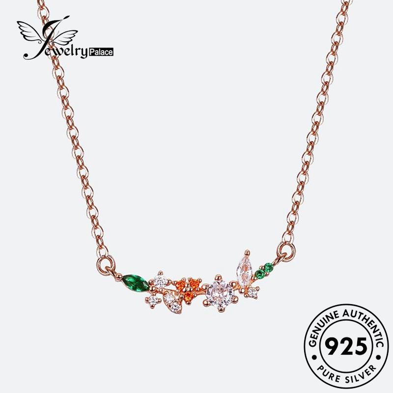 Jewelrypalace Berlian Emas Moissanite Perak Asli Simple Wanita925 Kalung N118