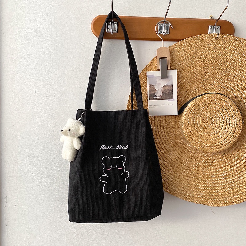 Tote Bag Wanita Premium / tas selempang Bear Beat / Tas Selempang model jepang / Sling Bag jepan