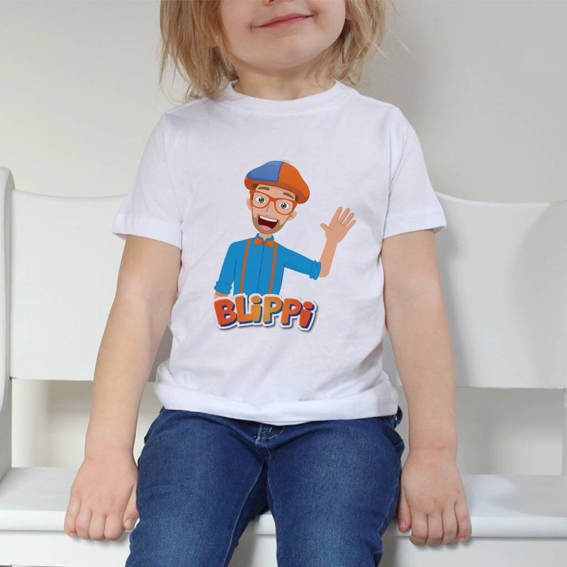 Kaos anak lengan pendek Blippi Cartoon - baju anak lucu blippi