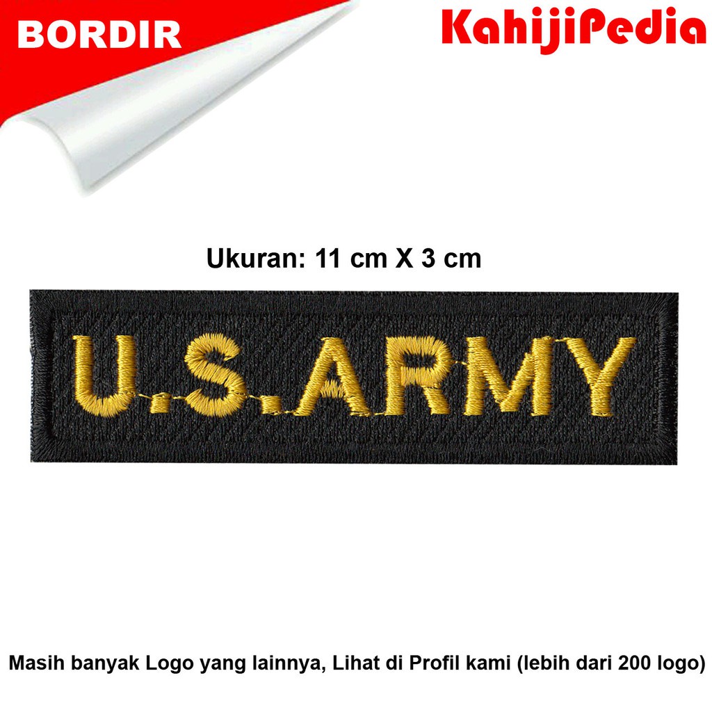 Bordir Patch bordir emblem bordir badge name tag us army hkbisa pesan satuan