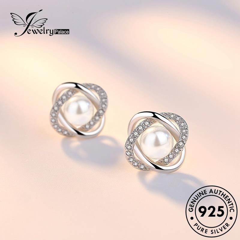 Jewelrypalace 925anting Asli Wanita Perak Mutiara Temperamen Stud E13