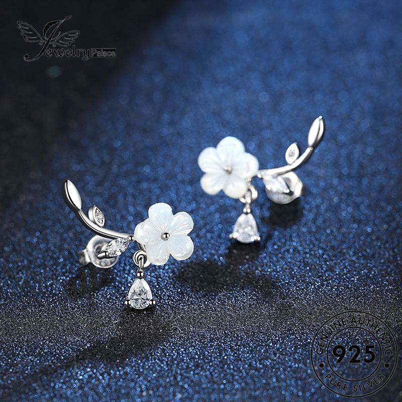 Jewelrypalace Anting Lucu Bunga Perak Tusuk Berlian Wanita Moissanite925 Asli E24