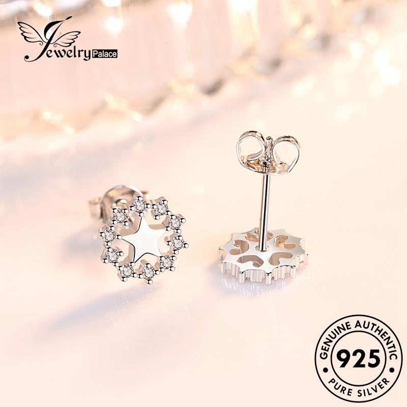 Jewelrypalace Berlian925 Anting Tusuk Fashion Moissanite Bintang Perak Asli Wanita E183