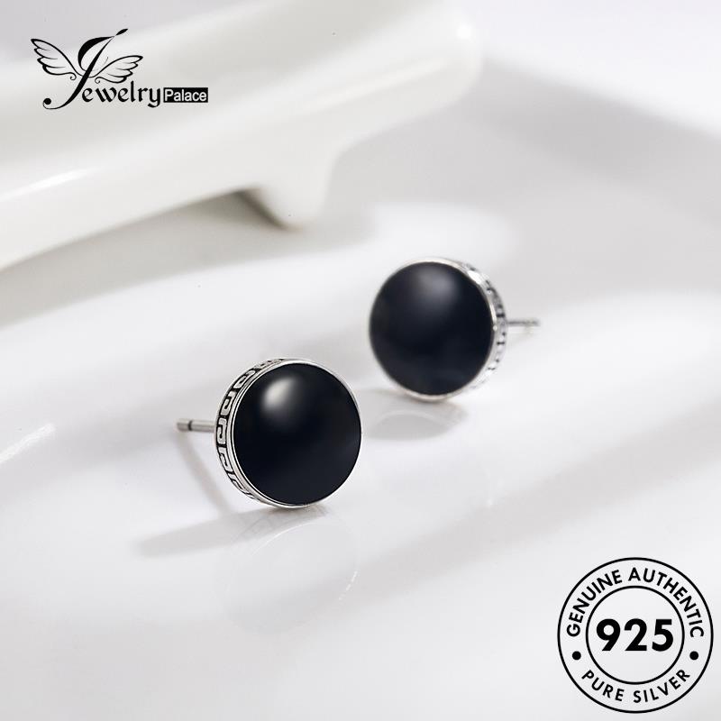 Jewelrypalace Anting Perak Stud Bulat Asli925 Wanita Kepribadian E316