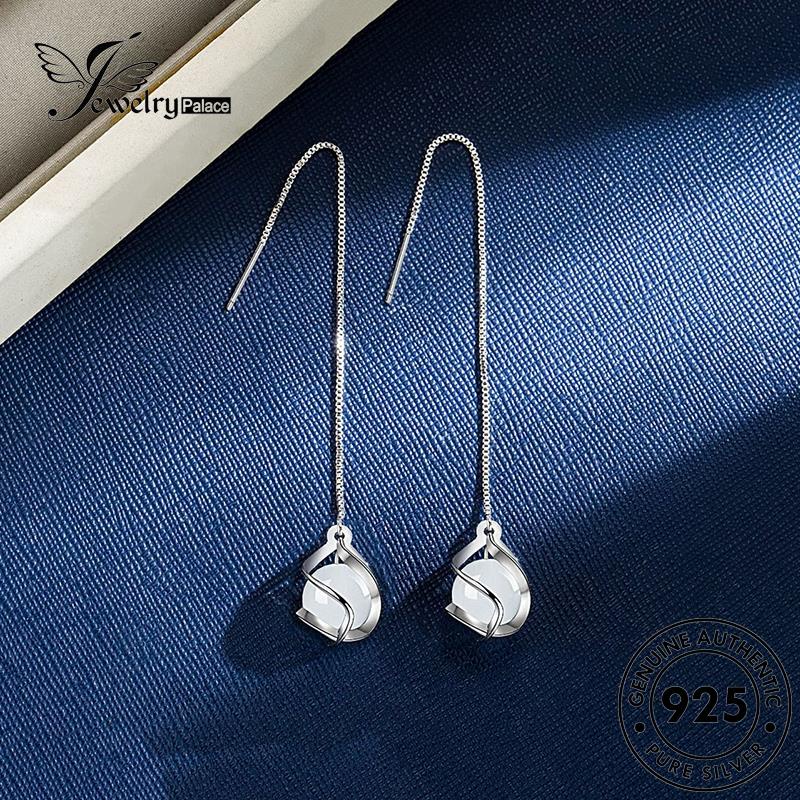 Jewelrypalace Opal Asli Peri925 Drop Perak Wanita Anting Rumbai Super E627