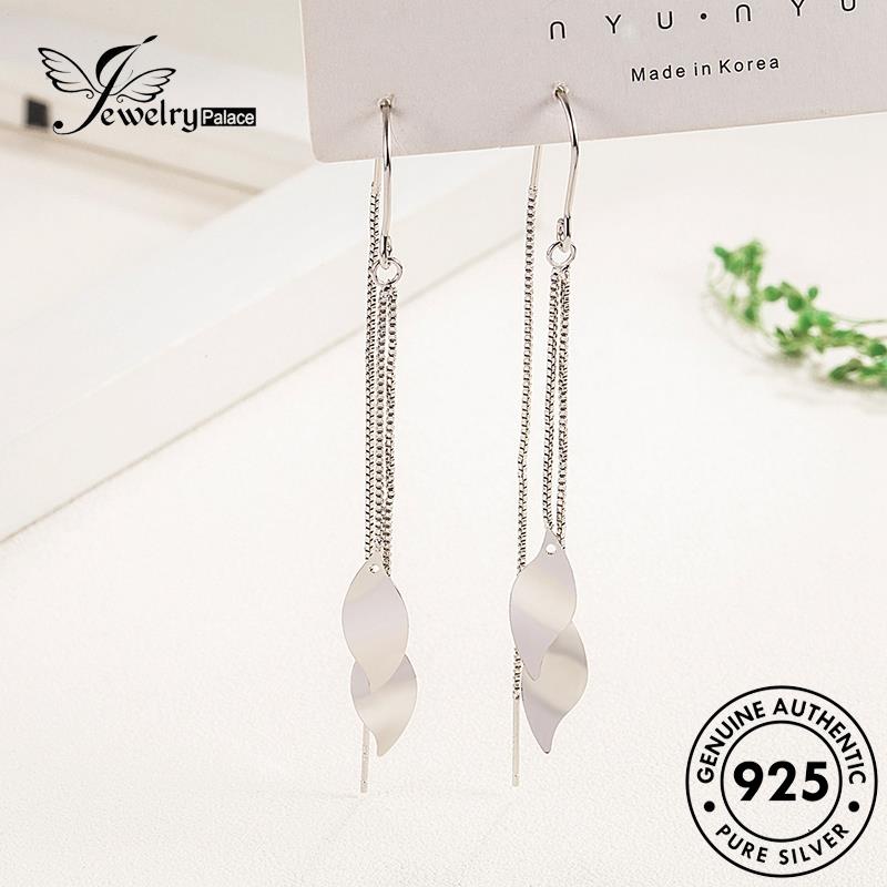 Jewelrypalace 925 Daun Tetes Perak Fashion Asli Anting Wanita E711