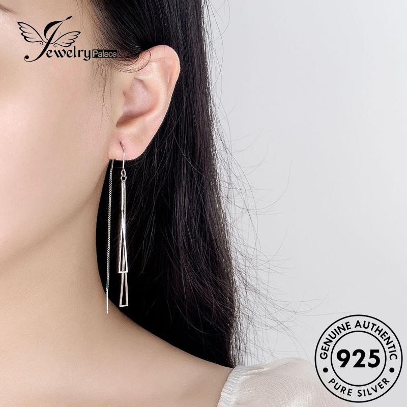 Jewelrypalace925-anting Geometri Kelas Atas Asli Anting Perak Drop Wanita E713