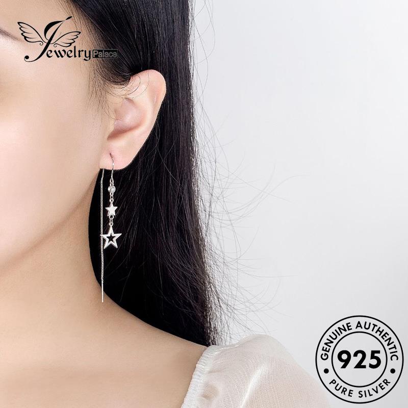 Jewelrypalace Anting Perak Wanita Asli Drop925 Bintang Fashion E714