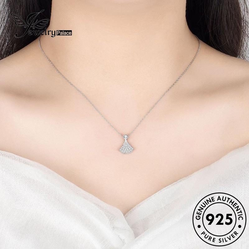 Jewelrypalace Moissanite Asli Wanita Berlian Kalung Emas Perak Sektor Fashion925 N7