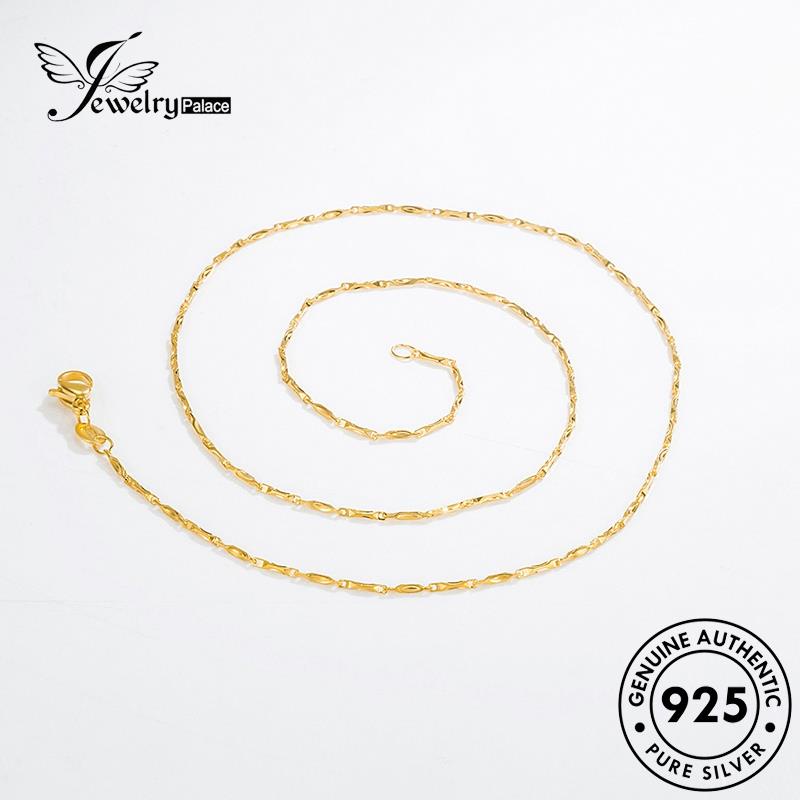 Jewelrypalace Kalung Perak Ingot Emas Asli Fashion Wanita925 N64