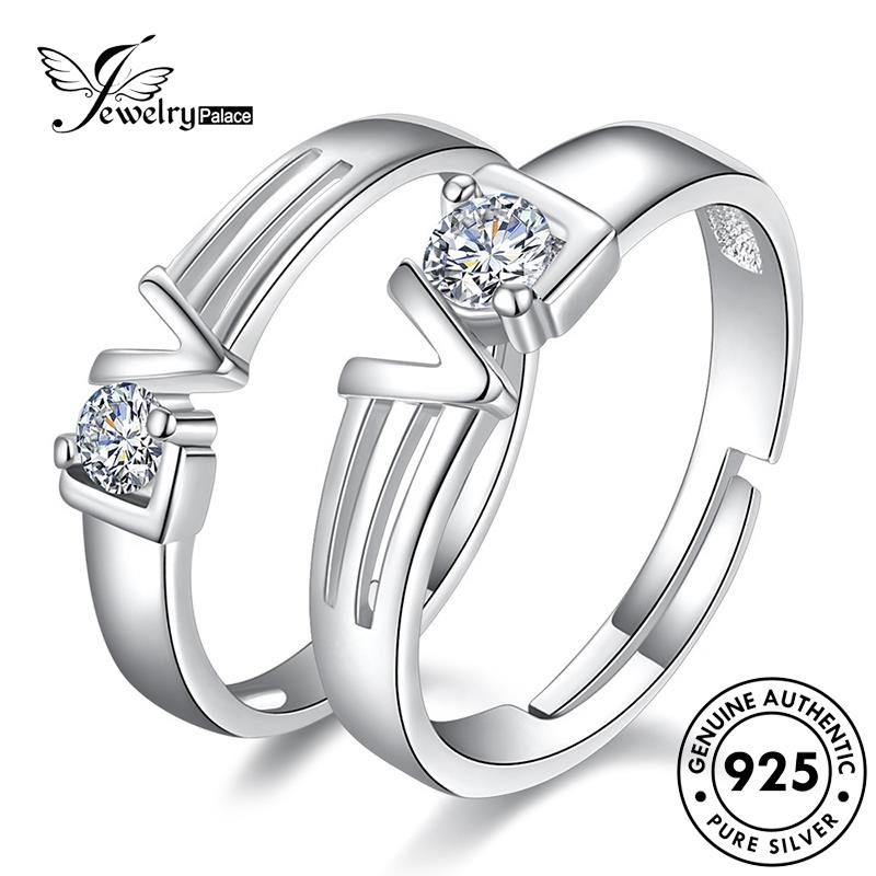 Perhiasantempat Versi Perak Love925 Cincin Korea Asli Couple R102