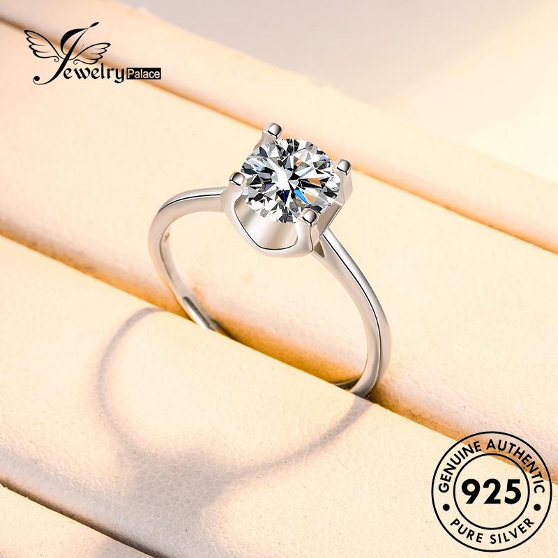 Tempat Perhiasan Wanita Cakar Moissanite Empat Cincin Perak Hollow Asli Berlian925 R126