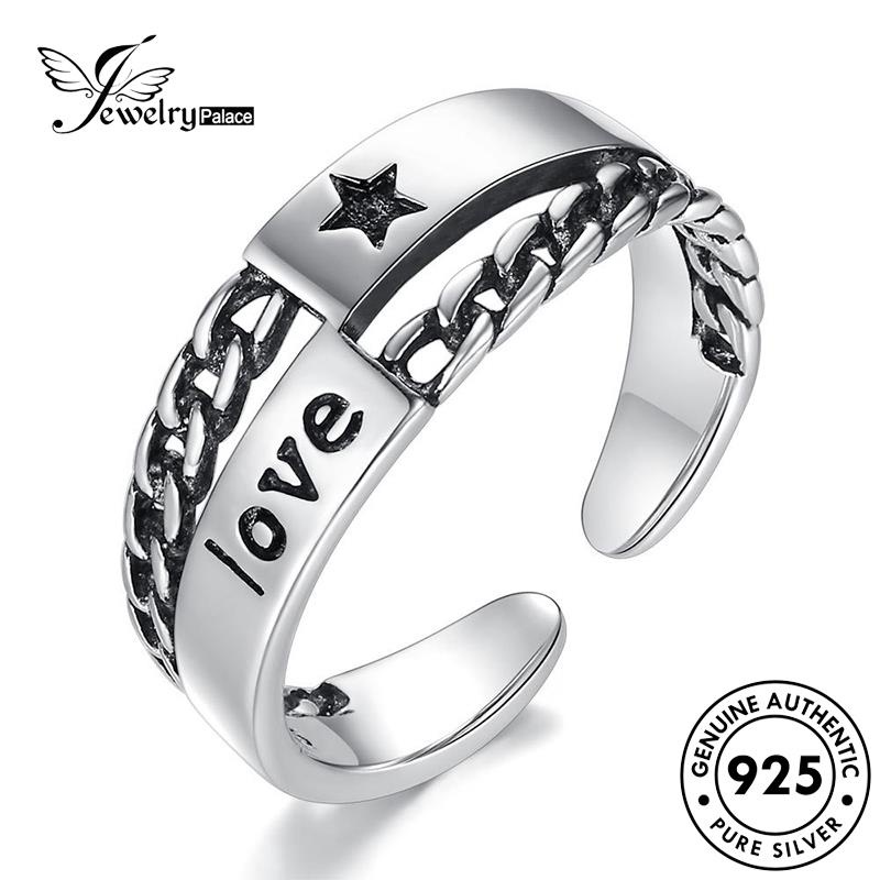 Jewelrypalace Cincin Lilit Rantai Vintage Wanita Perak Asli925 R200