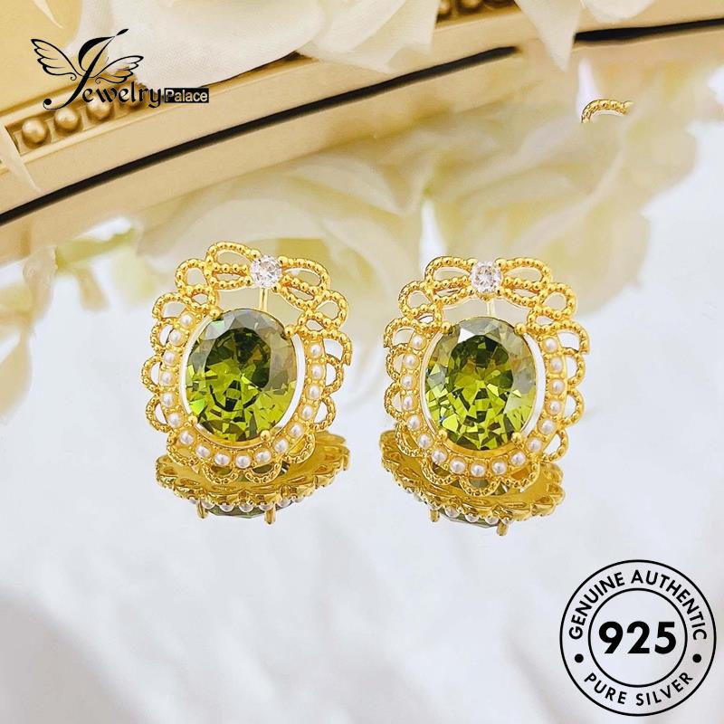 Jewelrypalace Anting Wanita Perak Stud Bulat Asli925Mutiara E973