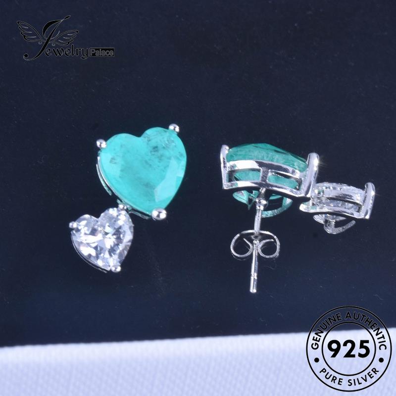 Jewelrypalace Berlian Wanita Perak Love Asli Moissanite Anting925 Stud E1079