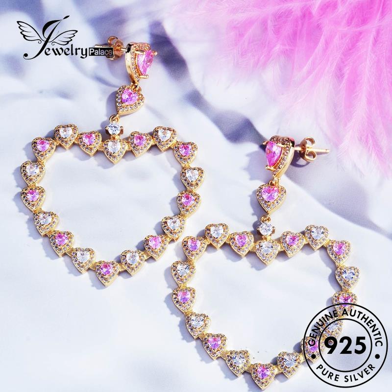 Jewelrypalace Stud Amethyst Perak925 Love Anting Wanita Asli E1089