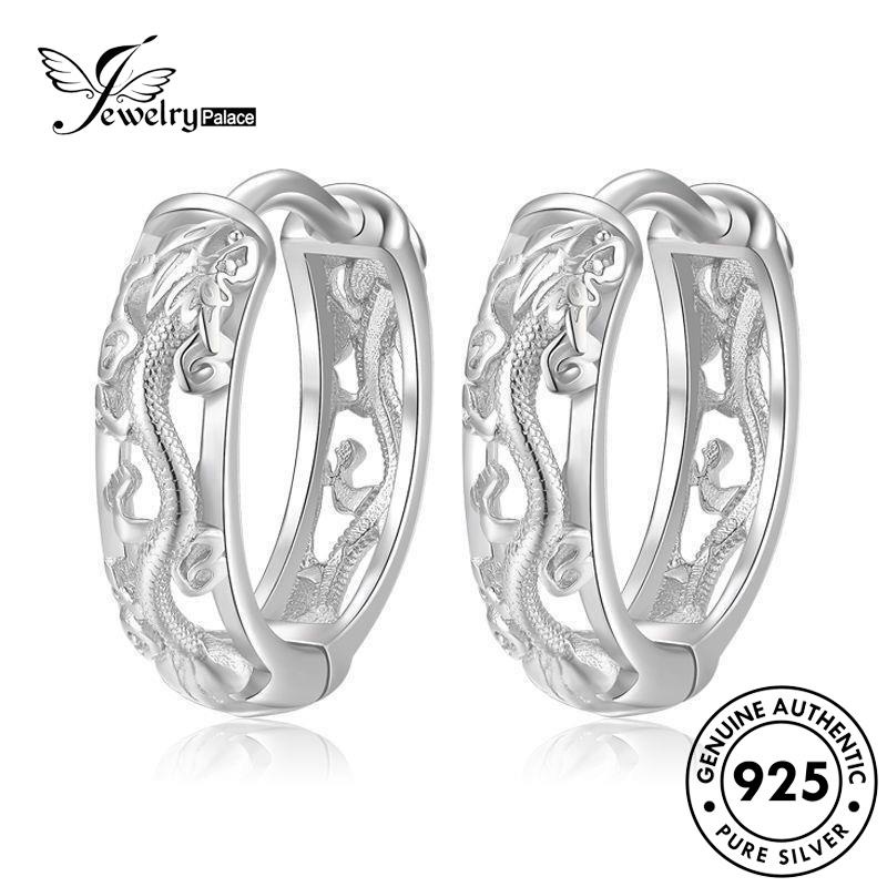 Jewelrypalace Anting Hoop Perak925 Pria Asli E1133