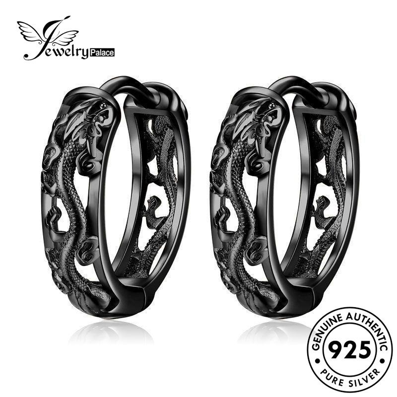 Jewelrypalace Anting Hoop Perak925 Pria Asli E1133