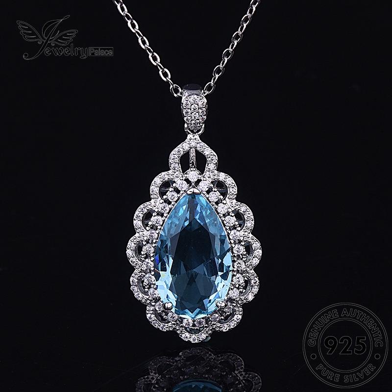 Jewelrypalace Kalung Perak Safir Wanita Fashion Tetes925 Asli N59