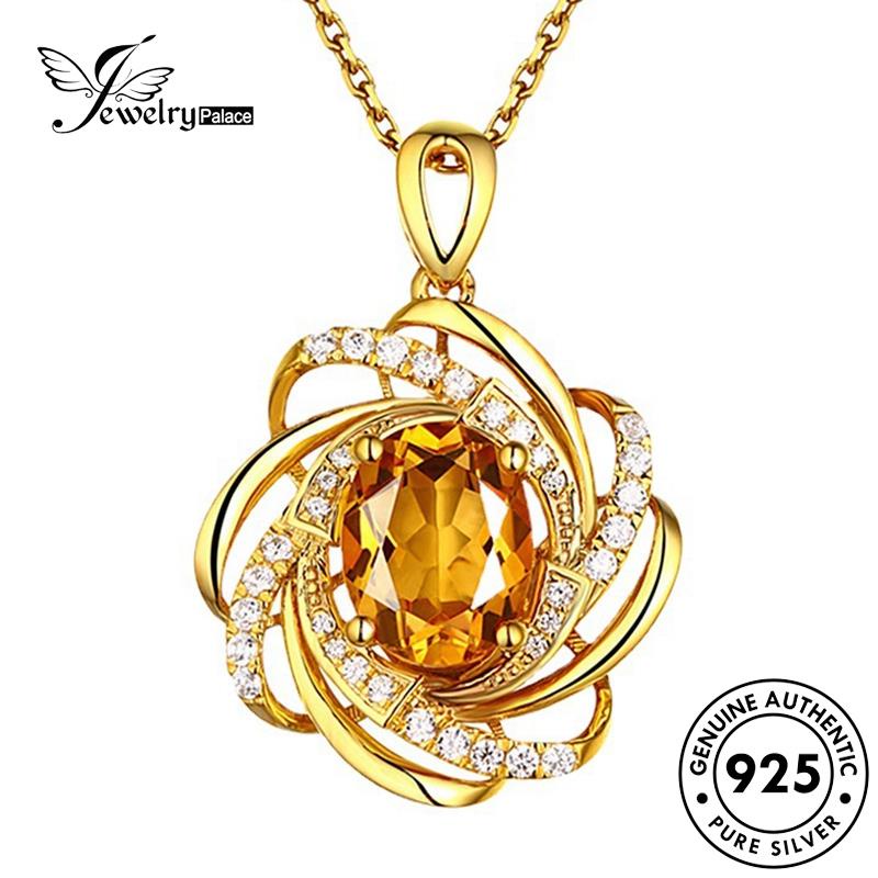 Jewelrypalace Citrine Kincir Angin Perak Asli Kreatif Wanita Kalung925 N1190