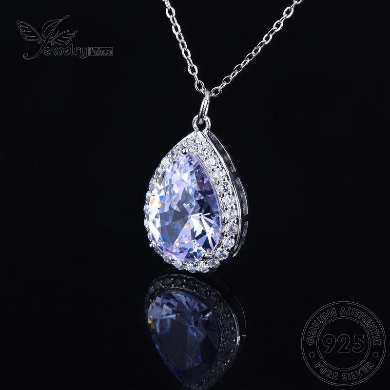 Jewelrypalace Perak Moissanite925 Berlian Diamond Wanita Kalung Kotak Klasik Asli N1212