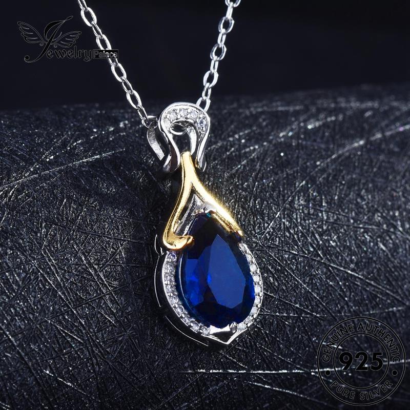 Jewelrypalace Kalung Wanita Asli925 Fashion Safir Perak N1276