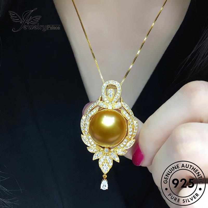 Jewelrypalace Kalung Emas Mutiara Asli925 Wanita Perak Mewah N1399