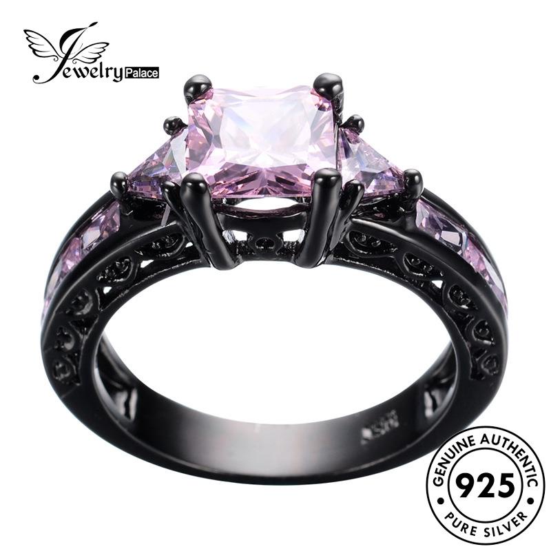 JEWELRYPALACE Sterling Murni Wanita Perak Cincin Aksesori Silver Silver 925 Nikah Asli korea Kawin Perhiasan Personality Original Sapphire R303